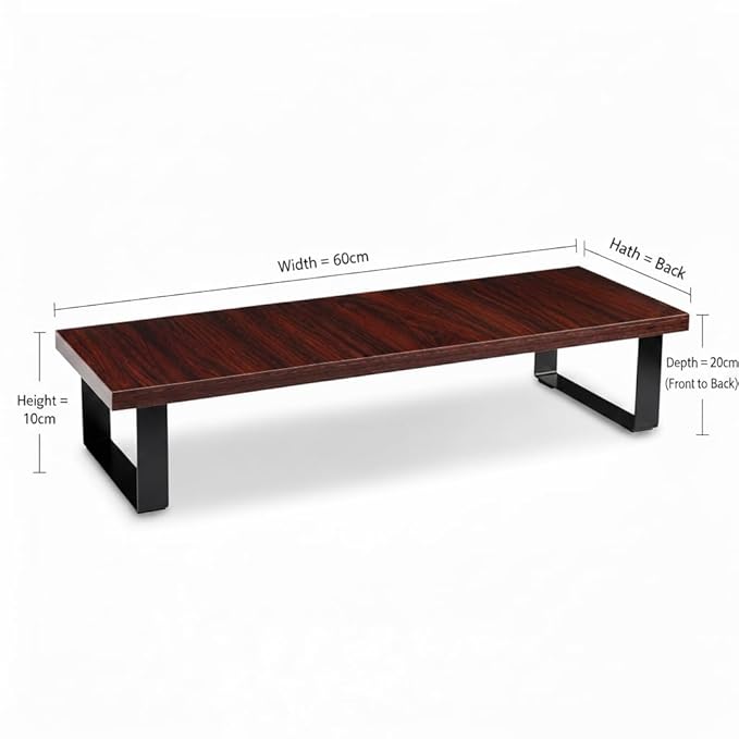 Minimalist Wooden Monitor Stand — Ergonomic Desk Riser